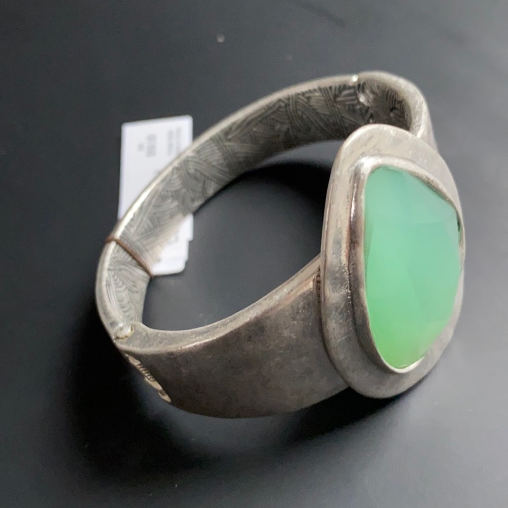 The Sak Silver Aqua Bangle Bracelet
